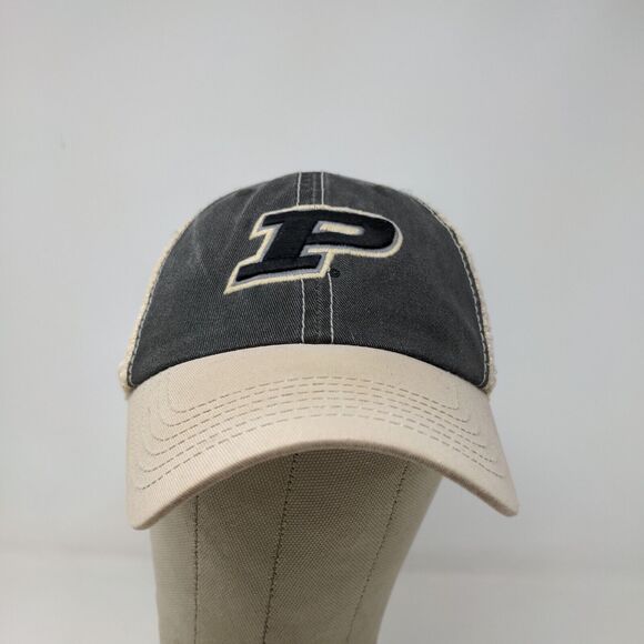 Top of the World Men's Snapback Mesh Back Purdue Boilermakers Hat Tan Gray - Picture 2 of 15